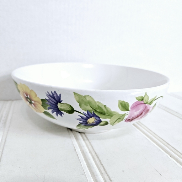 Pfaltzgraff Bowl Emma White Floral Round Vegetable Serving Dish Replacement - Picture 1 of 11
